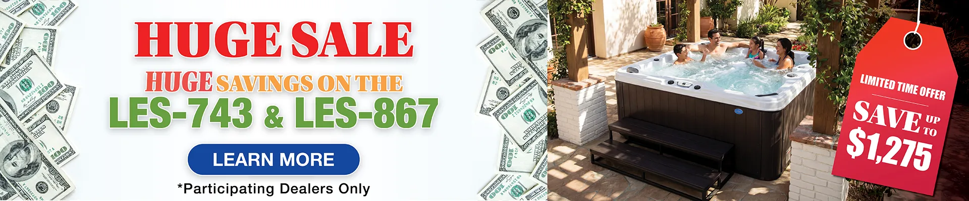 Calspas hot tub being used in a family setting - Pueblo